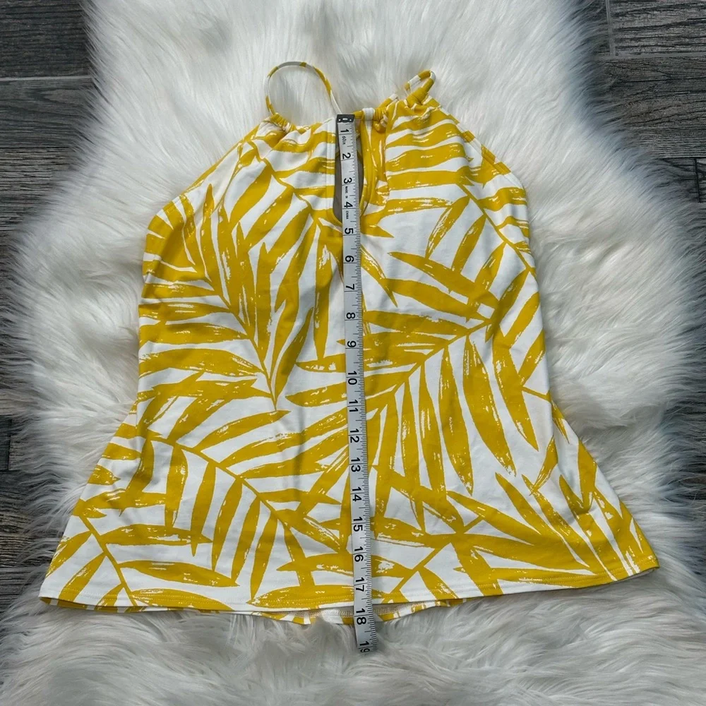 Carmen Marc Valvo Yellow Floral Tankini Swimsuit